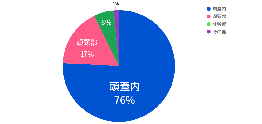 治療件数の内訳 : 症例